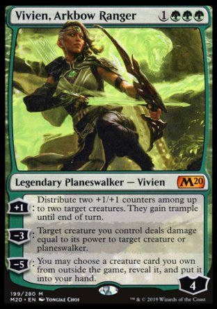 (199/280) Magic The Gathering Core 2020 Single: Vivien, Arkbow Ranger Holo Mythic