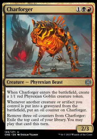 (199) Magic The Gathering Phyrexia: All Will Be One Single: Charforger Holo Uncommon