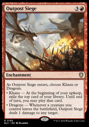 (199) Magic The Gathering Commander: Bloomburrow Single: Outpost Siege Rare