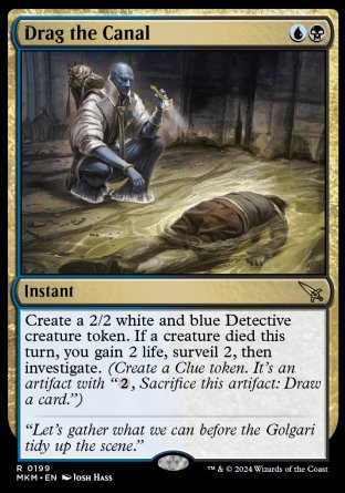 (199) Magic The Gathering Murders at Karlov Manor Single: Drag the Canal Holo Rare