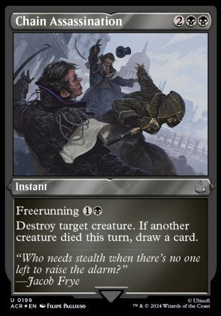 (199) Magic The Gathering Universes Beyond: Assassin's Creed: Extras Single: Chain Assassination Holo Uncommon