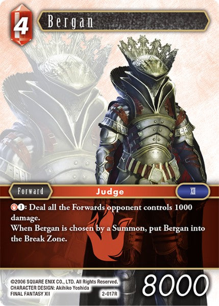 (017) Final Fantasy TCG Opus II Single: Bergan (2-017) Rare
