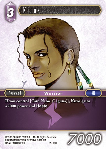 (105) Final Fantasy TCG Opus II Single: Kiros (2-105) Common