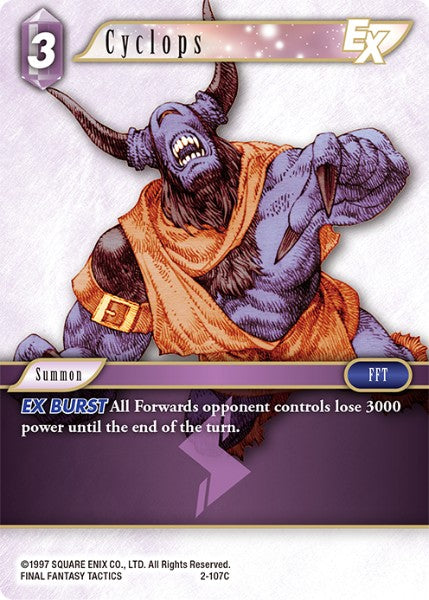 (107) Final Fantasy TCG Opus II Single: Cyclops (2-107) Common