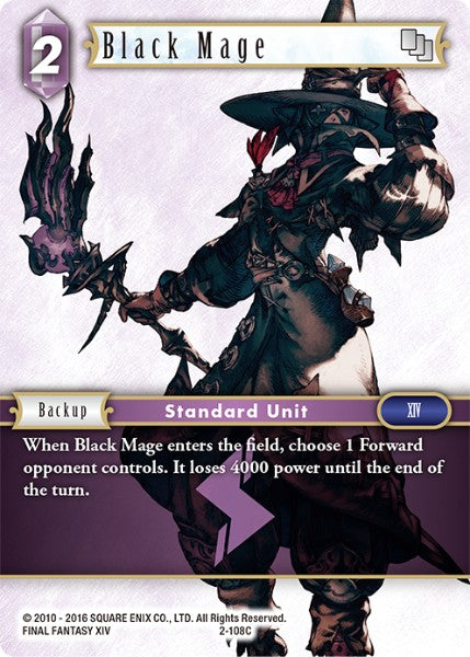 (108) Final Fantasy TCG Opus II Single: Black Mage (2-108) Common