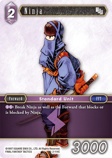(114) Final Fantasy TCG Opus II Single: Ninja (2-114) Holo Common