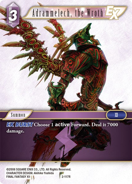 (117) Final Fantasy TCG Opus II Single: Adrammelech, the Wroth (2-117) Rare