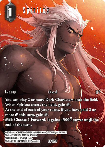 (129) Final Fantasy TCG Dawn of Heroes Single: Spiritus (20-129) (V.2) Holo Hero