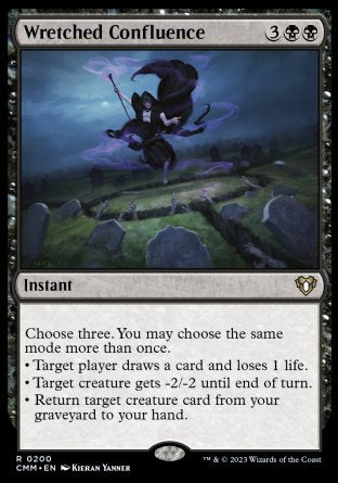 (200) Magic The Gathering Commander Masters Single: Wretched Confluence Holo Rare