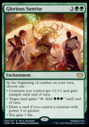 (200) Magic The Gathering Innistrad: Crimson Vow Single: Glorious Sunrise Holo Rare
