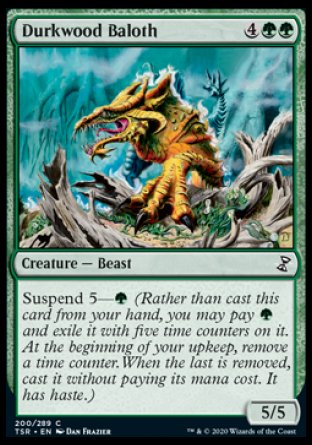 (200/289) Magic The Gathering Time Spiral Remastered Single: Durkwood Baloth Holo Common