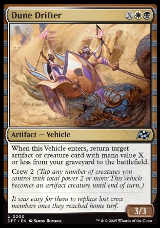 (200) Magic The Gathering Aetherdrift Single: Dune Drifter Holo Uncommon