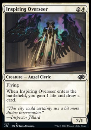 (200) Magic The Gathering Jumpstart 2022 Single: Inspiring Overseer Common