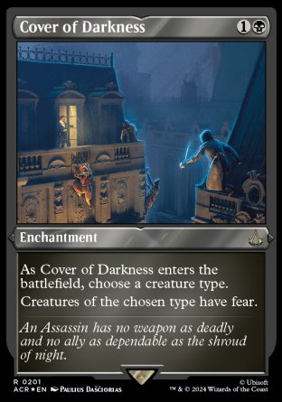 (201) Magic The Gathering Universes Beyond: Assassin's Creed: Extras Single: Cover of Darkness (V.2) Rare
