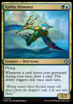 (201) Magic The Gathering Tarkir: Dragonstorm Single: Kishla Skimmer Holo Uncommon