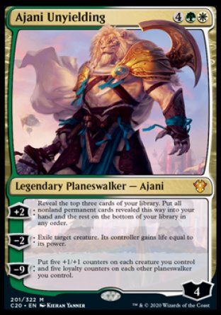 (201/322) Magic The Gathering Commander: Ikoria Single: Ajani Unyielding Mythic