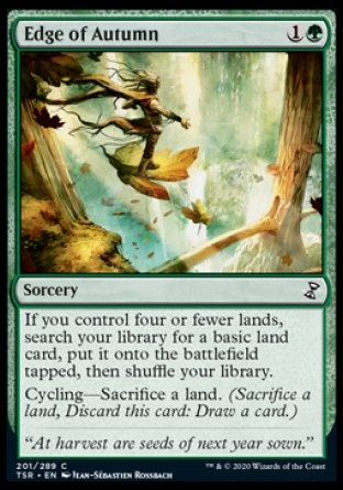 (201/289) Magic The Gathering Time Spiral Remastered Single: Edge of Autumn Common