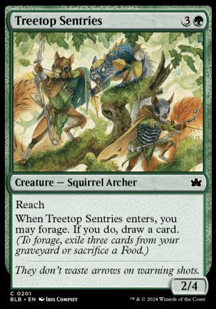 (201) Magic The Gathering Bloomburrow Single: Treetop Sentries Holo Common