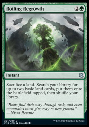 (201/280) Magic The Gathering Zendikar Rising Single: Roiling Regrowth Holo Uncommon