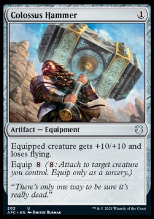 (202) Magic The Gathering Commander: Adventures in the Forgotten Realms Single: Colossus Hammer Uncommon