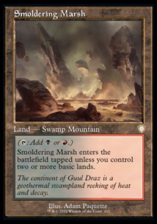 (202) Magic The Gathering Commander: The Brothers' War Single: Smoldering Marsh Rare