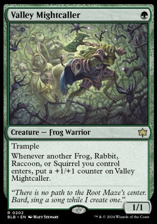 (202) Magic The Gathering Bloomburrow Single: Valley Mightcaller Rare