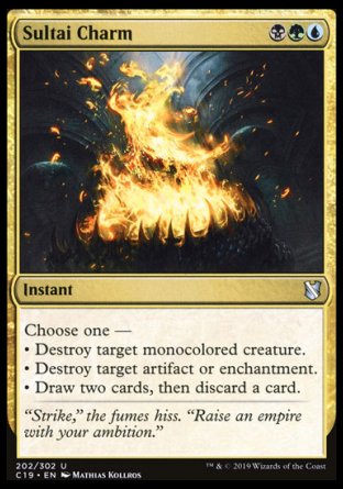 (202) Magic The Gathering Commander 2019 Single: Sultai Charm Uncommon