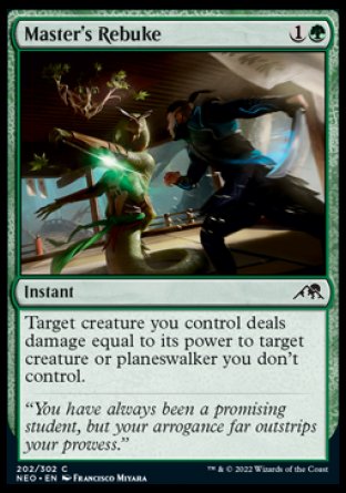 (202) Magic The Gathering Kamigawa: Neon Dynasty Single: Master's Rebuke Holo Common