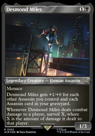 (202) Magic The Gathering Universes Beyond: Assassin's Creed: Extras Single: Desmond Miles (V.2) Holo Rare