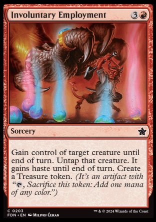 (203) Magic The Gathering Magic: The Gathering Foundations Single: Involuntary Employment Common