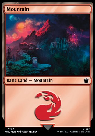 (203) Magic The Gathering Universes Beyond: Doctor Who Single: Mountain (V.2) Holo Land