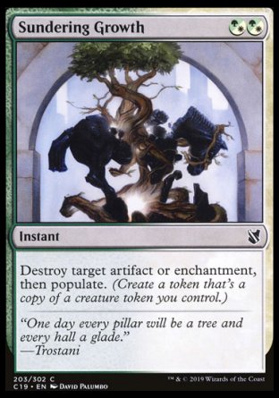(203) Magic The Gathering Commander 2019 Single: Sundering Growth Common