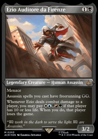 (203) Magic The Gathering Universes Beyond: Assassin's Creed: Extras Single: Ezio Auditore da Firenze (V.3) Mythic