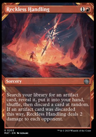 (203) Magic The Gathering March of the Machine: The Aftermath: Extras Single: Reckless Handling (V.3) Holo Uncommon