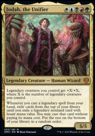 (203) Magic The Gathering Dominaria United Single: Jodah, the Unifier Holo Mythic