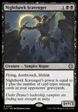 (203) Magic The Gathering Commander: The Lost Caverns of Ixalan Single: Nighthawk Scavenger Rare