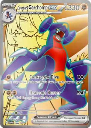(204) Pokemon TCG SV Black Star Promos Single: Cynthia's Garchomp ex Promo