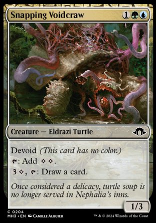 (204) Magic The Gathering Modern Horizons 3 Single: Snapping Voidcraw Holo Common