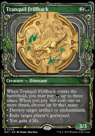 (204) Magic The Gathering March of the Machine: The Aftermath: Extras Single: Tranquil Frillback (V.4) Holo Rare