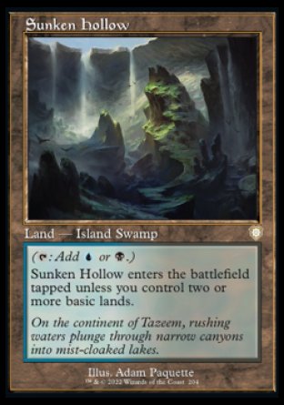 (204) Magic The Gathering Commander: The Brothers' War Single: Sunken Hollow Rare