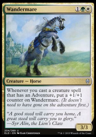 (204/269) Magic The Gathering Throne of Eldraine Single: Wandermare Holo Uncommon