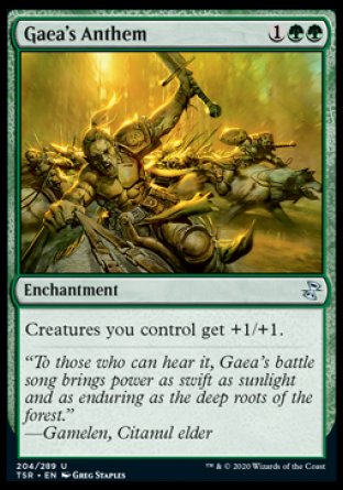 (204/289) Magic The Gathering Time Spiral Remastered Single: Gaea's Anthem Holo Uncommon