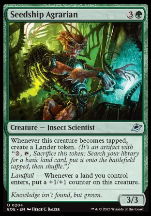 (204) Magic The Gathering Edge of Eternities Single: Seedship Agrarian Holo Uncommon