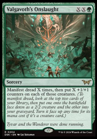 (204) Magic The Gathering Duskmourn: House of Horror Single: Valgavoth's Onslaught Rare