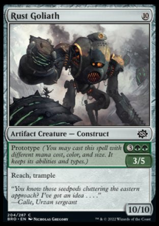 (204) Magic The Gathering The Brothers' War Single: Rust Goliath Holo Common