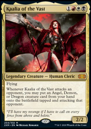 (204/332) Magic The Gathering Double Masters Single: Kaalia of the Vast Holo Mythic