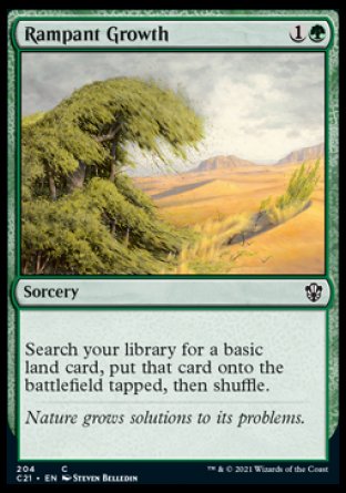 (204) Magic The Gathering Commander: Strixhaven Single: Rampant Growth Common