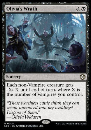 (205) Magic The Gathering Commander: The Lost Caverns of Ixalan Single: Olivia's Wrath Rare