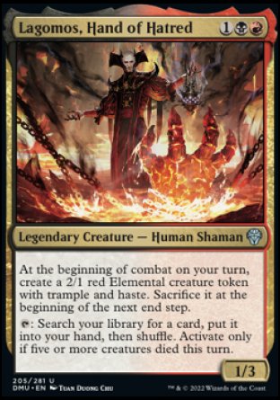 (205) Magic The Gathering Dominaria United Single: Lagomos, Hand of Hatred Holo Uncommon