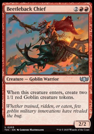 (205) Magic The Gathering Commander: Tarkir: Dragonstorm Single: Beetleback Chief Uncommon